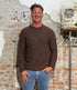 Wollen trui TED CHESTNUT van merino en cashmere FISHERMAN