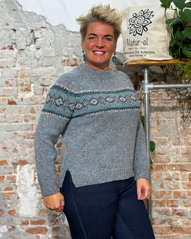 FISHERMAN wollen trui van pure merino MAEVE FAIRISLE