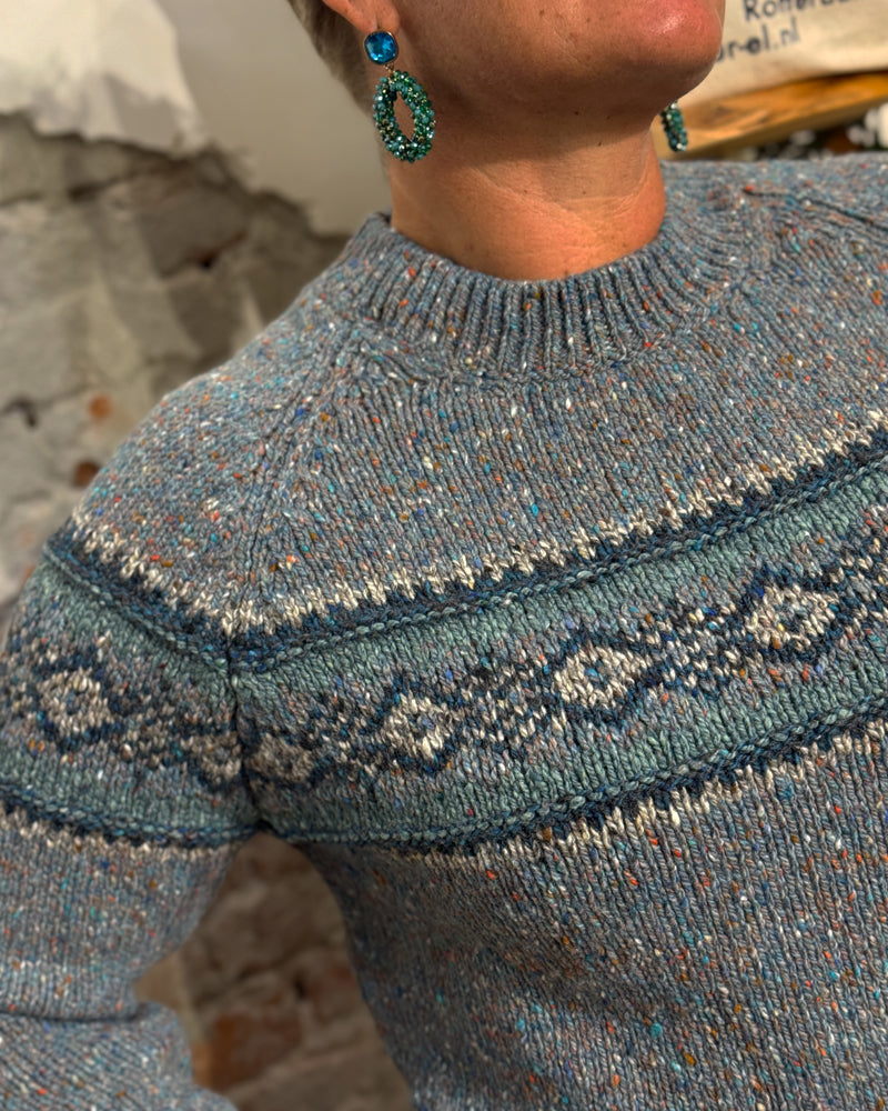 FISHERMAN wollen trui van pure merino MAEVE FAIRISLE