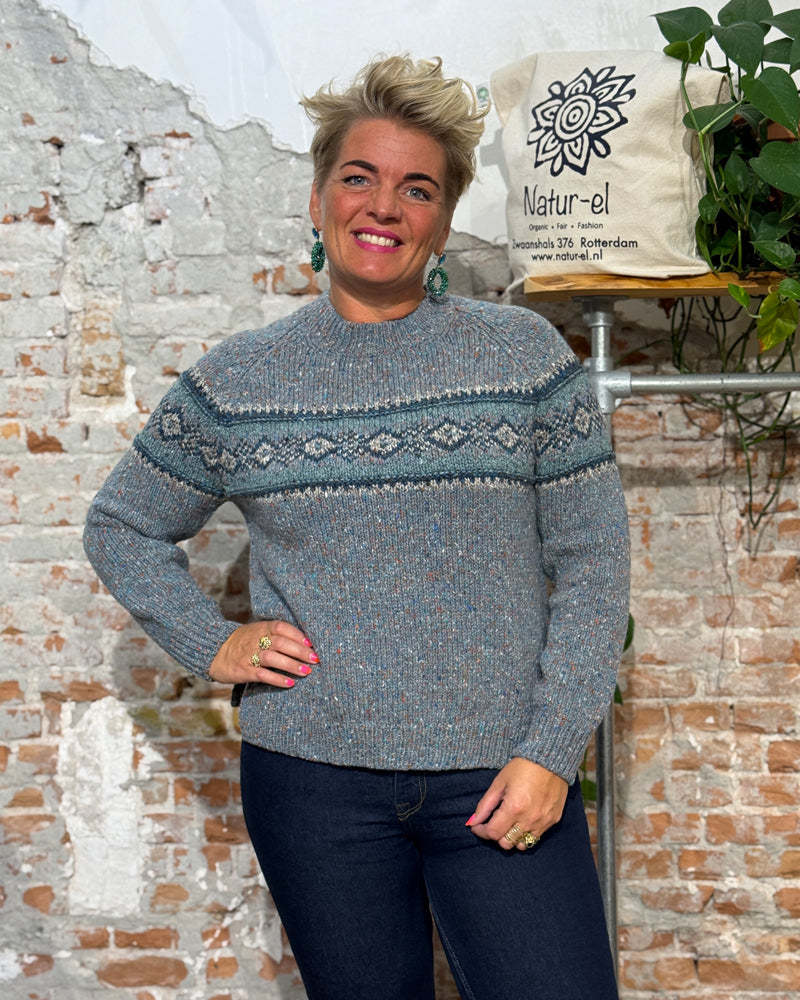 FISHERMAN wollen trui van pure merino MAEVE FAIRISLE
