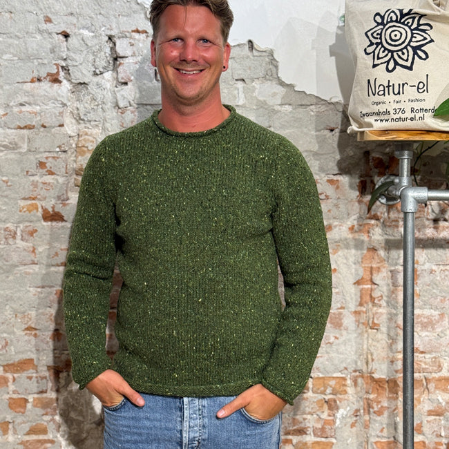 FISHERMAN wollen trui van pure merino JOEP SHAMROCK