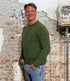 FISHERMAN wollen trui van pure merino JOEP SHAMROCK