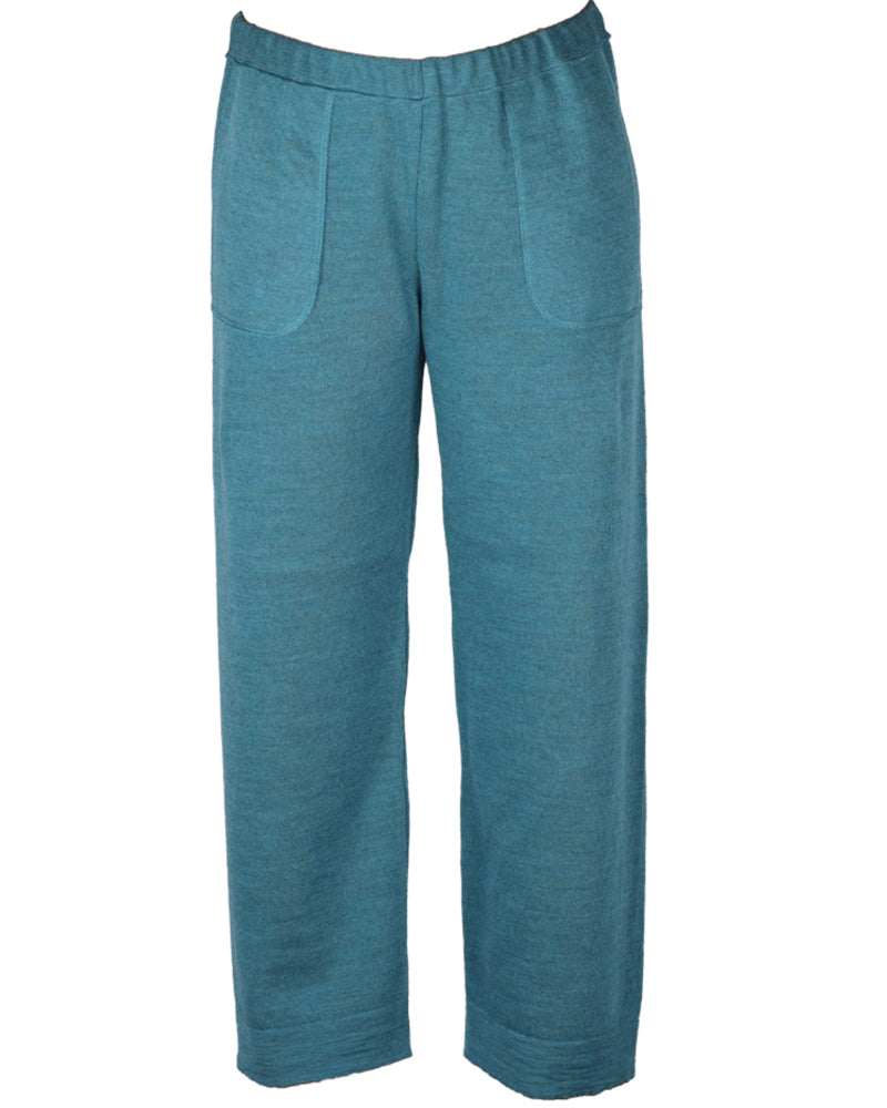 FLOMAX wollen broek TESS TURQUOISE van pure biologische wol