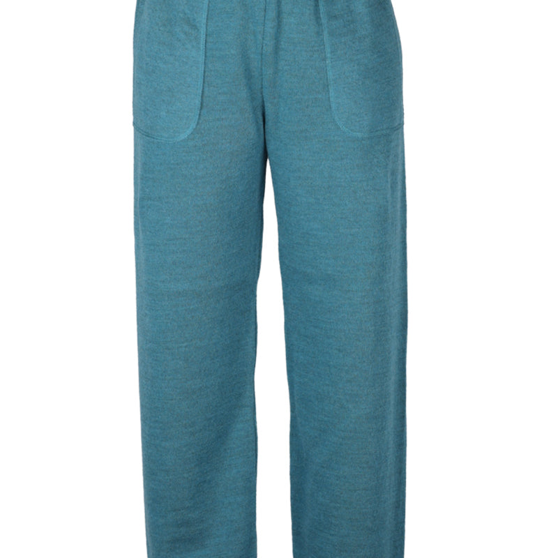 FLOMAX wool trousers TESS TURQUOISE made of pure organic wool
