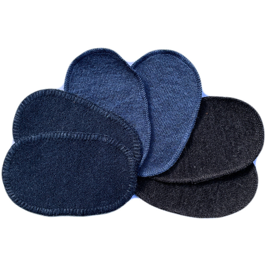 wollen patch voor reparatie van wollen kleding NACHTBLAUW