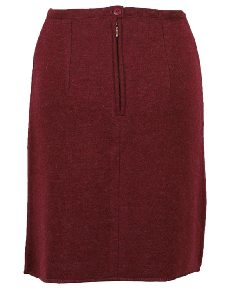 FLOMAX wool skirt MERLE BORDEAUX in pure organic wool