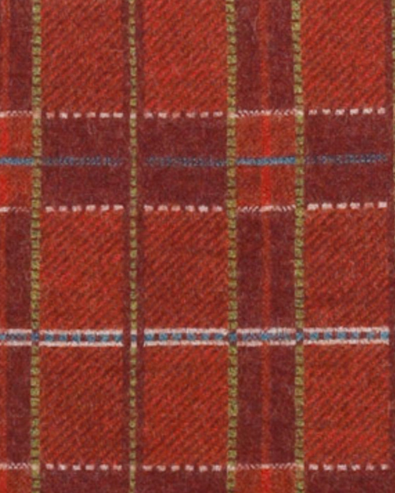 FLOMAX checked wool skirt JUNA RUST in pure organic wool