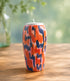 FAIRTRADE gekleurde waxinelichthouder van speksteen PURPLE ORANGE