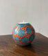 FAIRTRADE gekleurde waxinelichthouder van speksteen TURQUOISE ORANGE