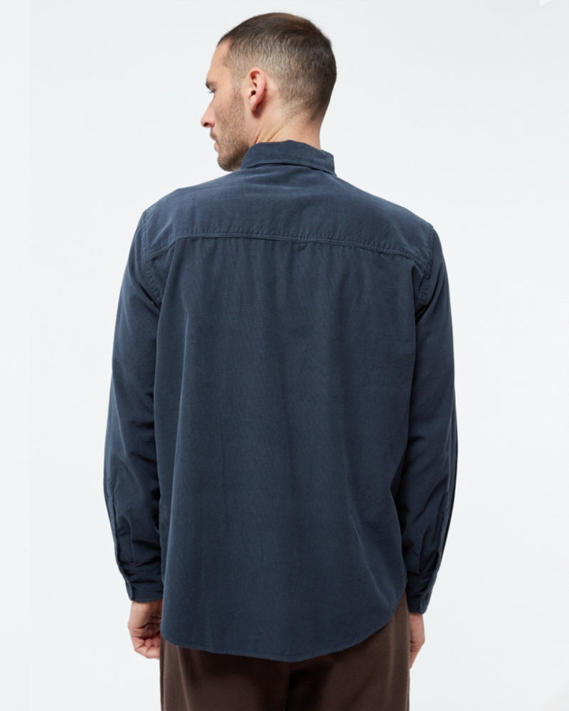 GIVN corduroy overhemd FABIAN BLUE biologisch katoen