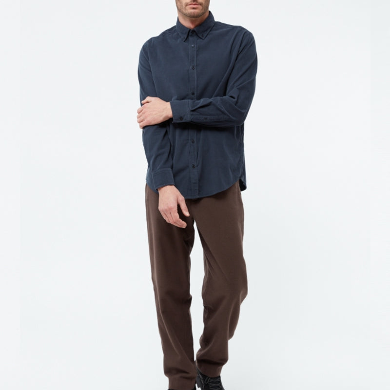 GIVN corduroy overhemd FABIAN BLUE biologisch katoen