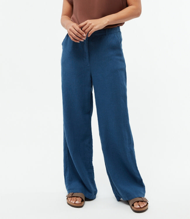GIVN high waist broek BEA BLUE 100% linnen