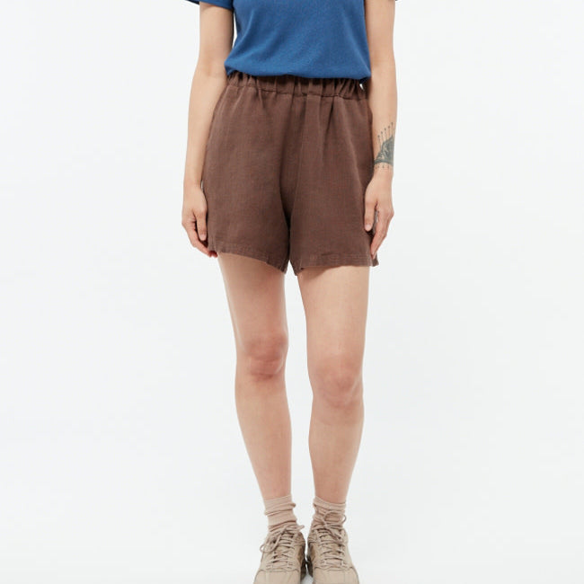 GIVN korte broek van pure linnen TINE BROWN