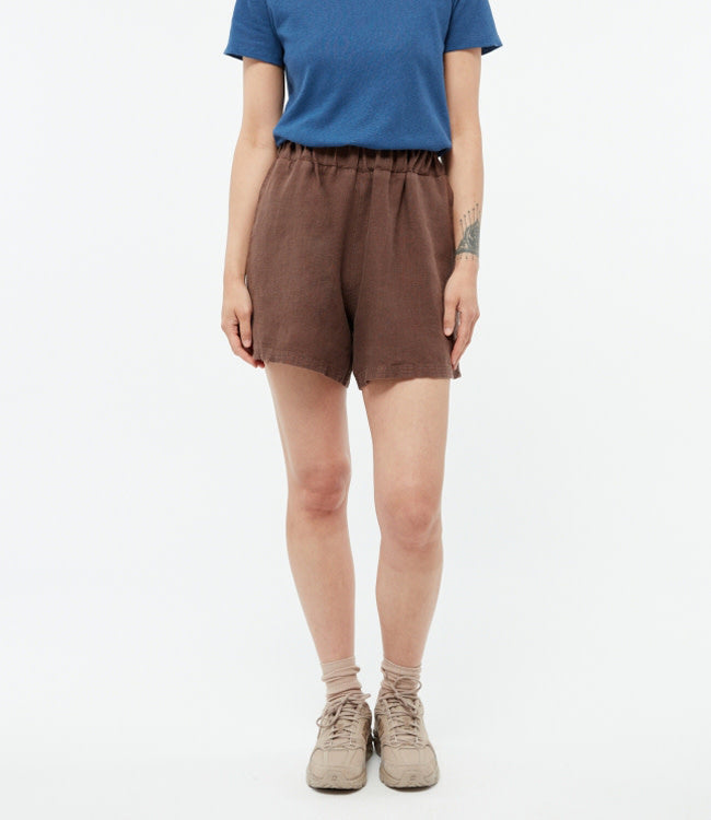 GIVN korte broek van pure linnen TINE BROWN