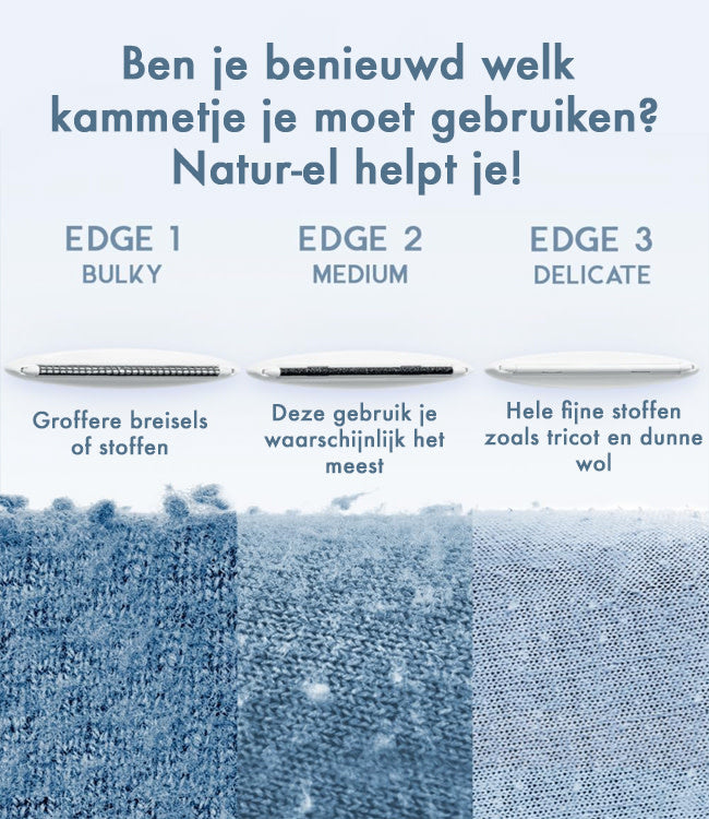 GLEENER vervangende opzetstukken voor pluizenkam (set van 3) grof, medium & fijn