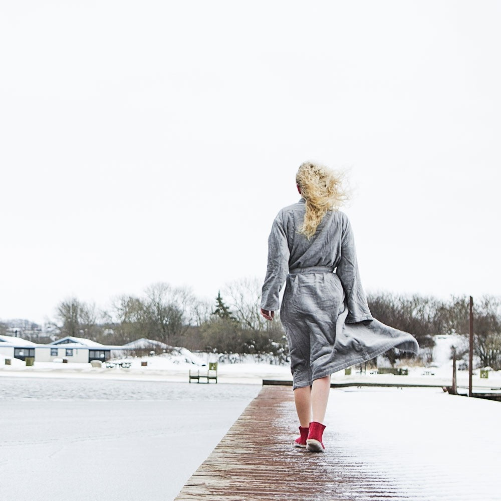 GLERUPS wollen sloffen pantoffels LAARS ROOD