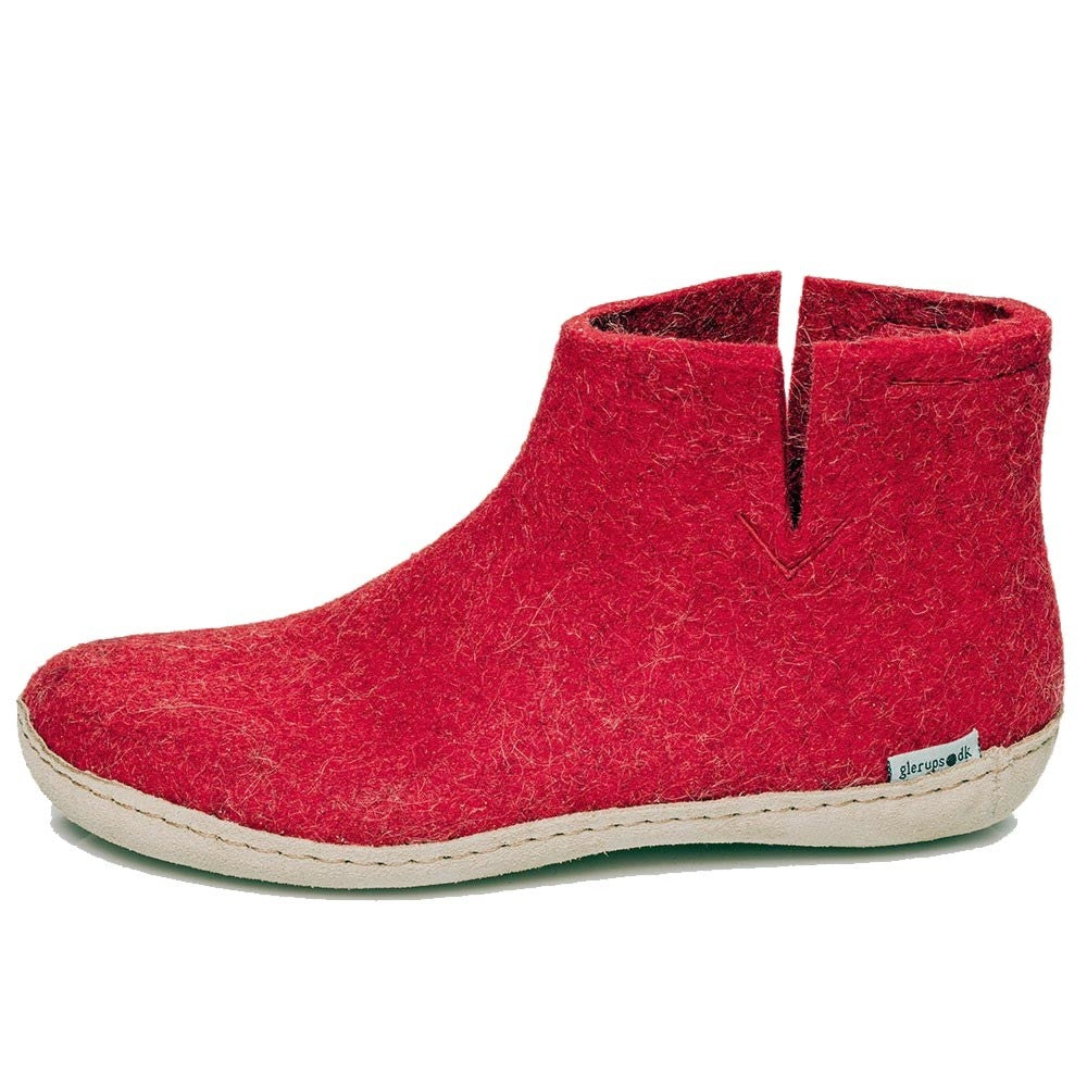 GLERUPS wollen sloffen pantoffels LAARS ROOD