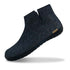 GLERUPS wollen sloffen pantoffels Laarsje DENIM RUBBER BLACK