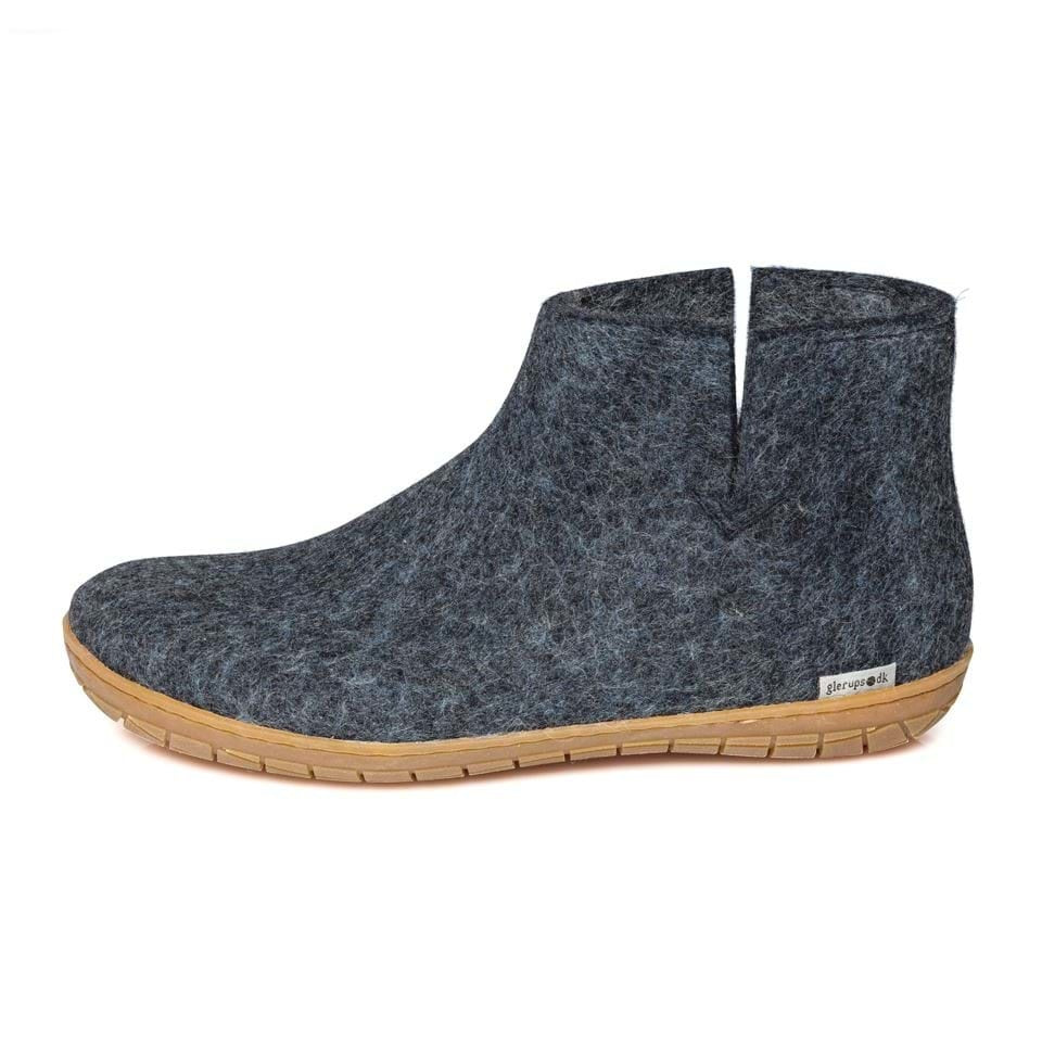 GLERUPS wollen sloffen pantoffels DENIM RUBBER HONEY