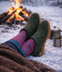 GLERUPS wollen sloffen pantoffels FOREST RUBBER HONEY