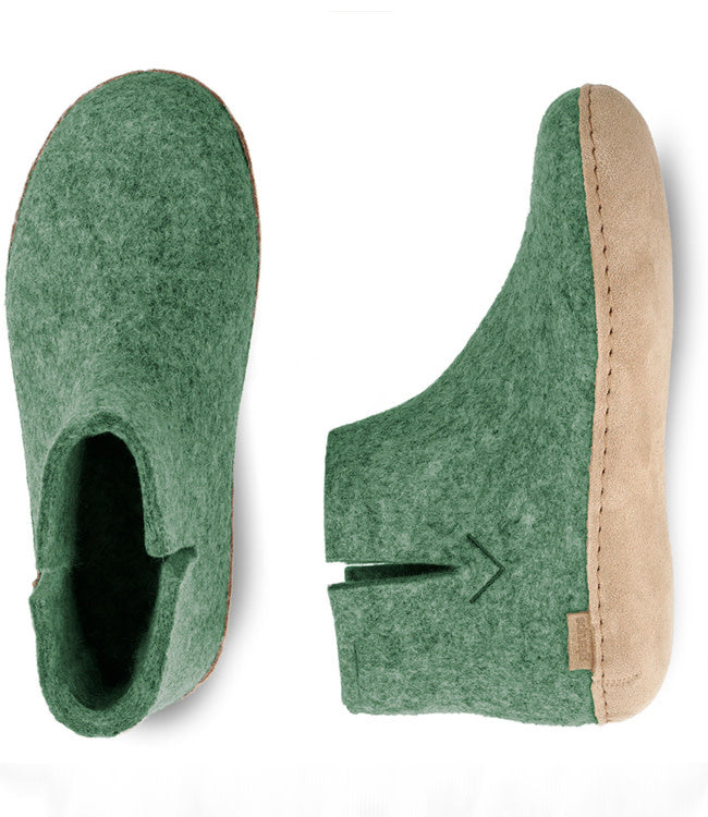 GLERUPS wollen sloffen pantoffels LAARS MOSS