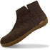GLERUPS wollen sloffen pantoffels LAARS bruin RUBBER HONEY