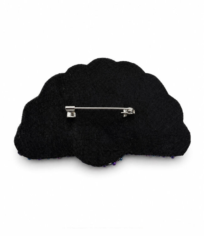 FAIRTRADE broche PAUW met pailetten en kralen