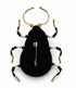 FAIRTRADE broche KEVER ZWART met pailetten en kralen