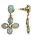 FAIRTRADE Oorbellen met stenen CLOVER GREEN verguld