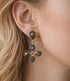 FAIRTRADE Oorbellen met stenen CLOVER LABADORIET verguld