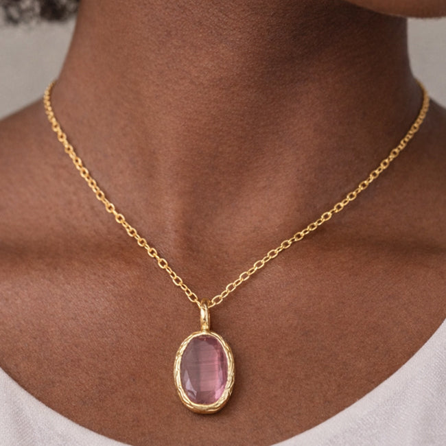 KETTING met cateye stones verguld ESILA ROSE
