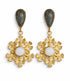 HAPPY LONA Oorbellen verguld BLOOM STONE ONYX fairtrade