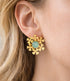 Fairtrade Oorbellen FLOWER POWER verguld AQUA