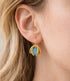FAIRTRADE Oorbellen met halfedelsteen SNEEUWVLOK TURQUOISE verguld
