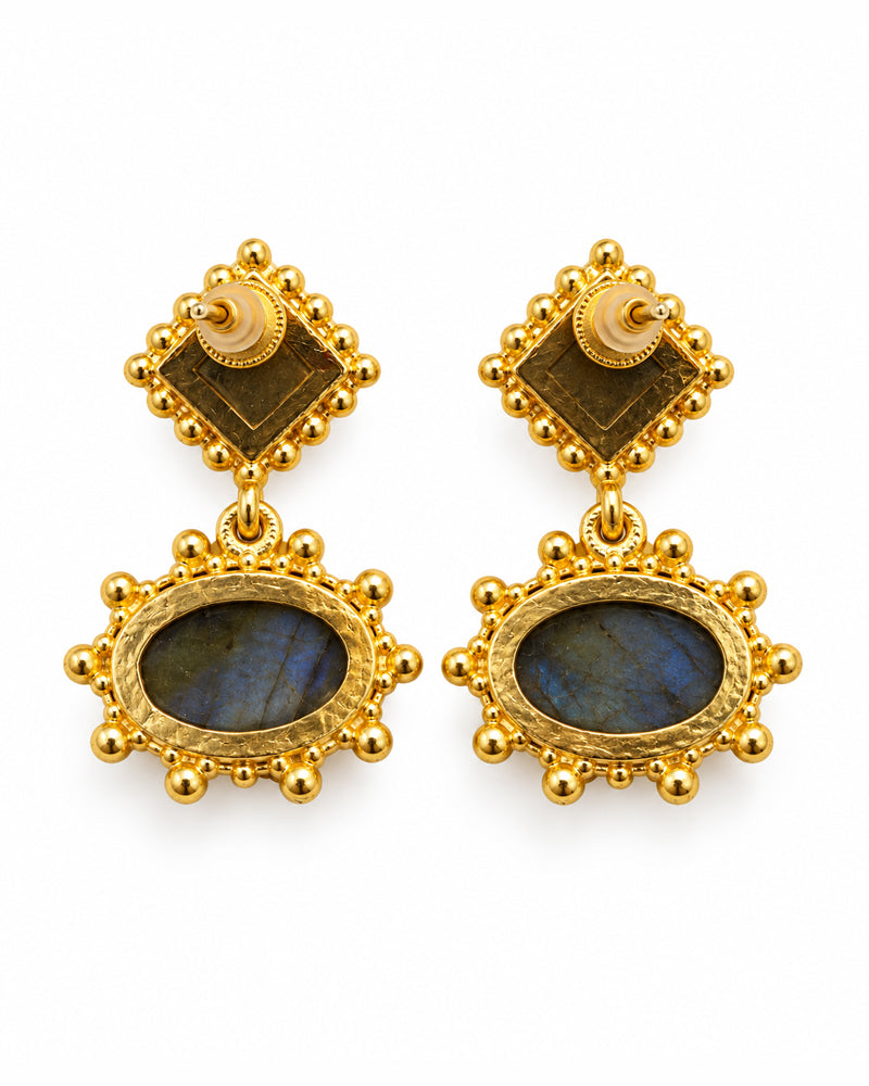 FAIRTRADE Oorbellen met stenen INDIA STONE verguld HAPPY LONA