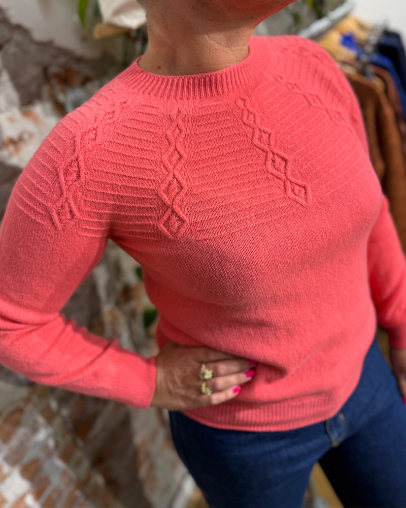 HARLEY Wollen Kabelpullover TIRZA MOSS Merino Kaschmir