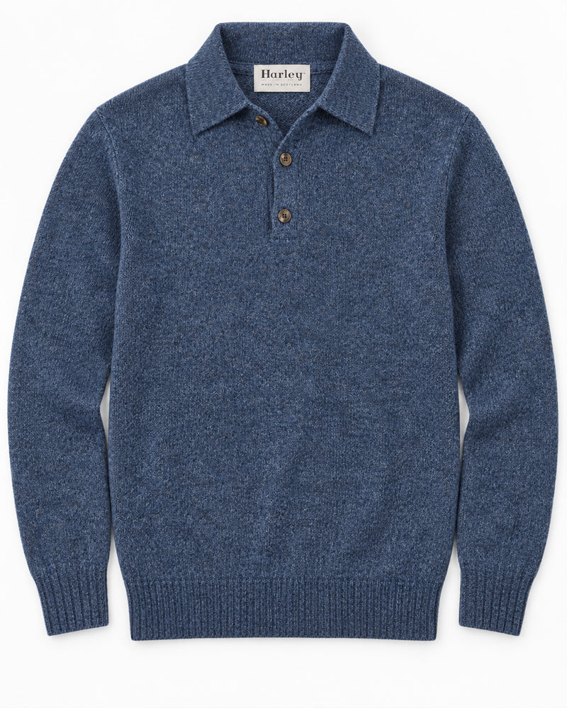 HARLEY Woolen henley sweater VOLCANO in pure wool
