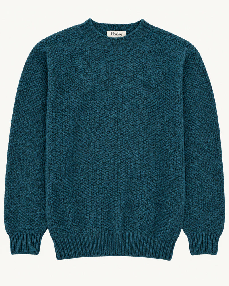 HARLEY Wollen seed stitch trui SELIM LUGANO pure lamswol