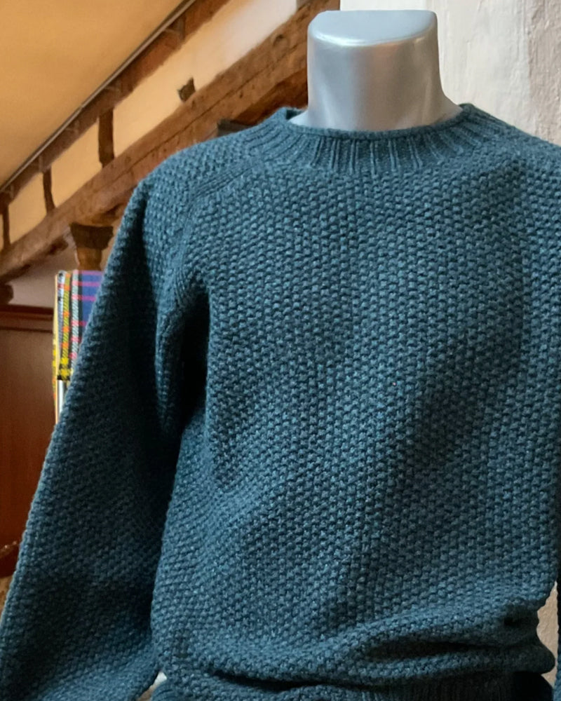HARLEY Wollen seed stitch trui SELIM LUGANO pure lamswol