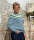 HARLEY Wollen fairisle trui ORIBE BLUE pure lamswol