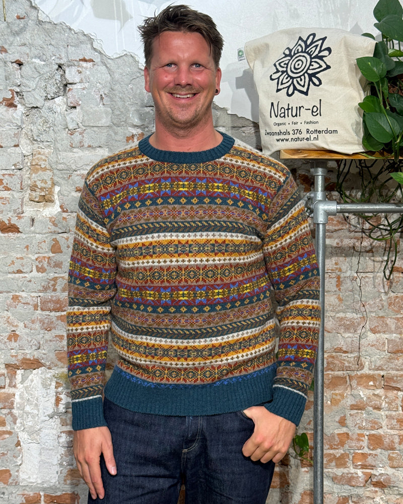 HARLEY Wollen fairisle trui TEMPEST pure lamswol