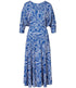 HIMALAYA batwing jurk MAIA BLUE met print van ecovero
