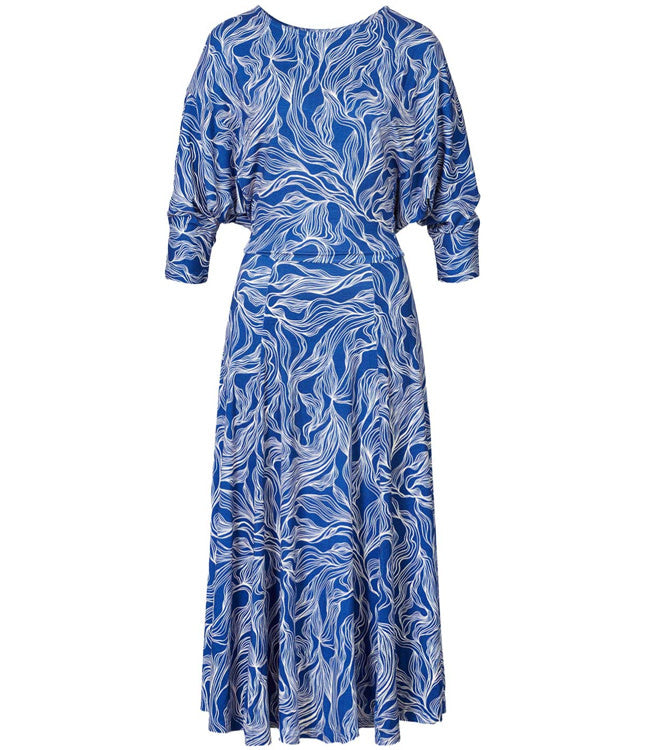 HIMALAYA batwing jurk MAIA BLUE met print van ecovero