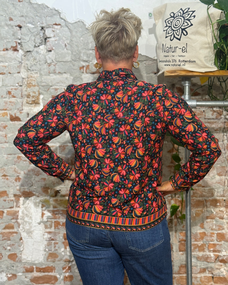 HIMALAYA blouse with bow DEIDRE FANTASY FLOWERS ecovero