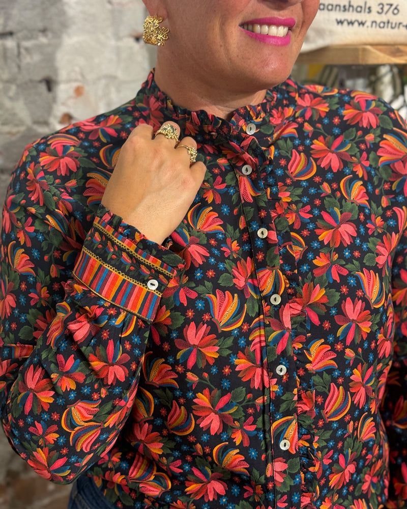 HIMALAYA blouse FREDY FANTASY FLOWERS met print ecovero