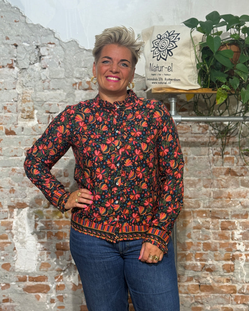 HIMALAYA blouse FREDY FANTASY FLOWERS met print ecovero