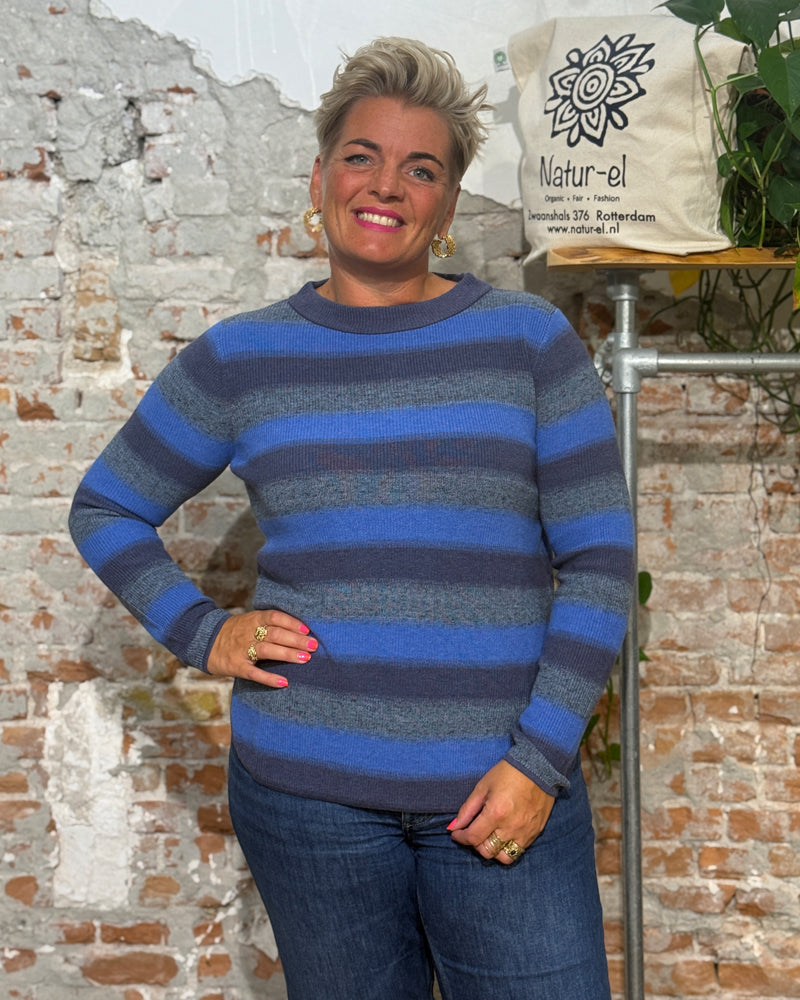 HIMALAYA Pullover BIBI LEAF aus Bio-Baumwoll-Jacquard
