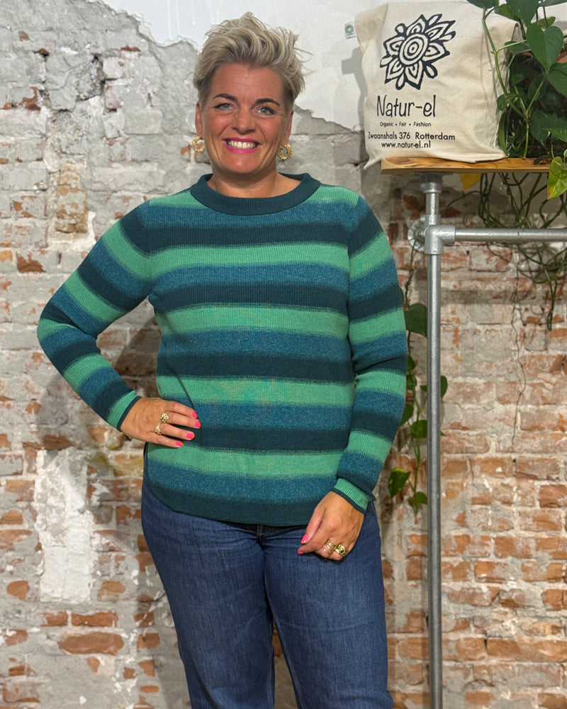 HIMALAYA Pullover BIBI LEAF aus Bio-Baumwoll-Jacquard