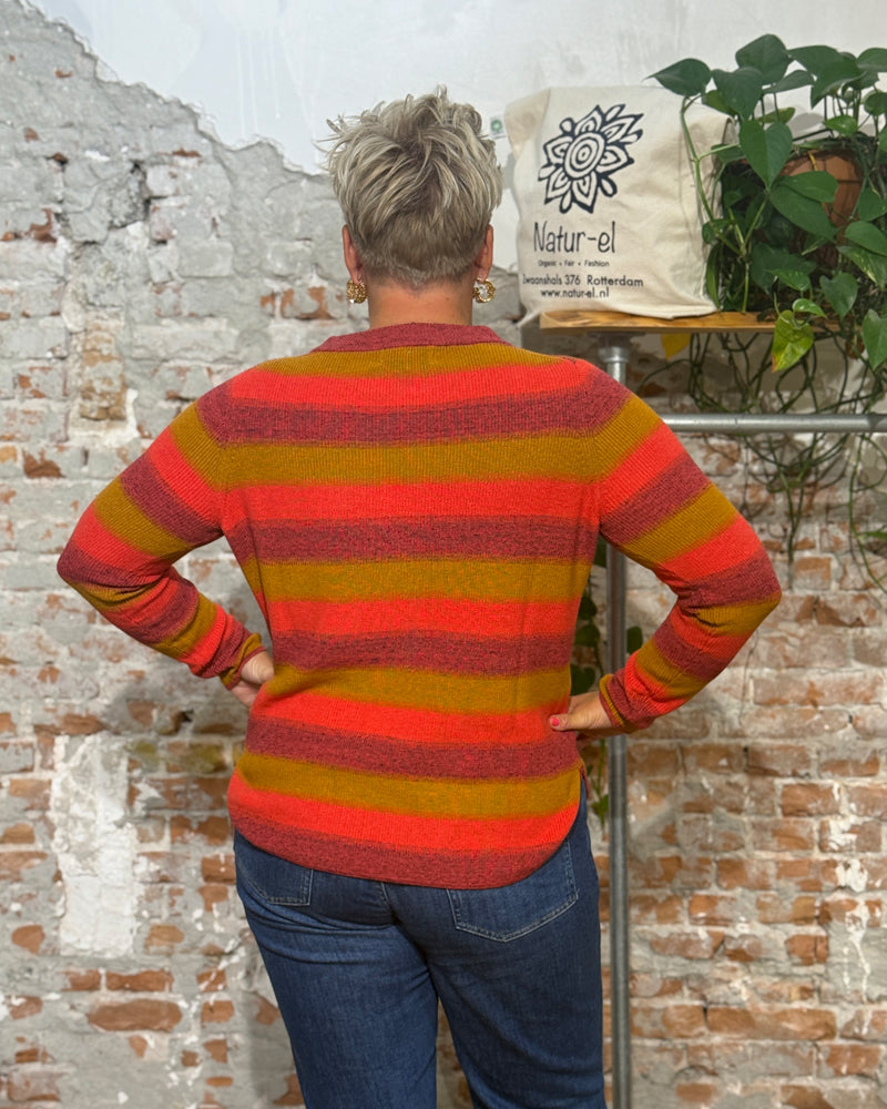 HIMALAYA striped sweater CAROLA SUNSET organic cotton