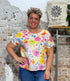 HIMALAYA linnen blouse top FLOWERFIELD met print